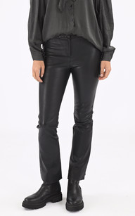 la canadienne Pantalon cuir stretch Freya noir