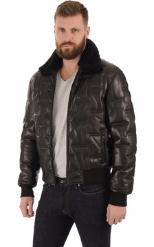Doudoune courte agneau noir Doudoune courte agneau noir