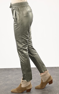 Pantalon en cuir discount vert