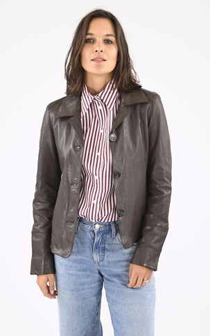 Veste cuir Lexia marron