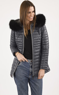 Parka cuir femme hot sale