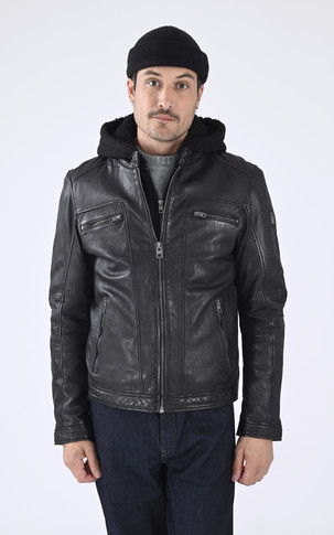 Blouson Drink cuir noir