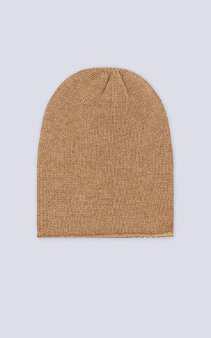 Bonnet cachemire camel