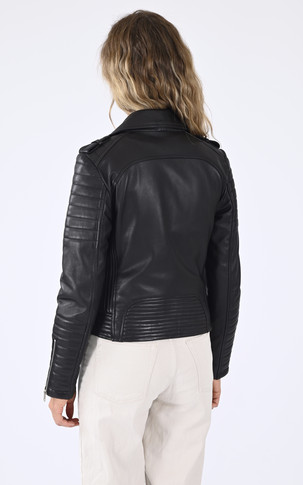 Blouson cuir Hipster Girl Noir