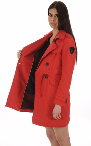 Trench imperméable Justice rouge