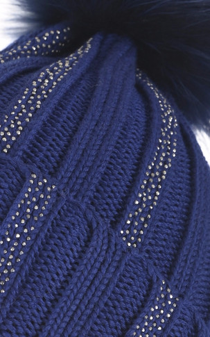 Bonnet en laine bleu