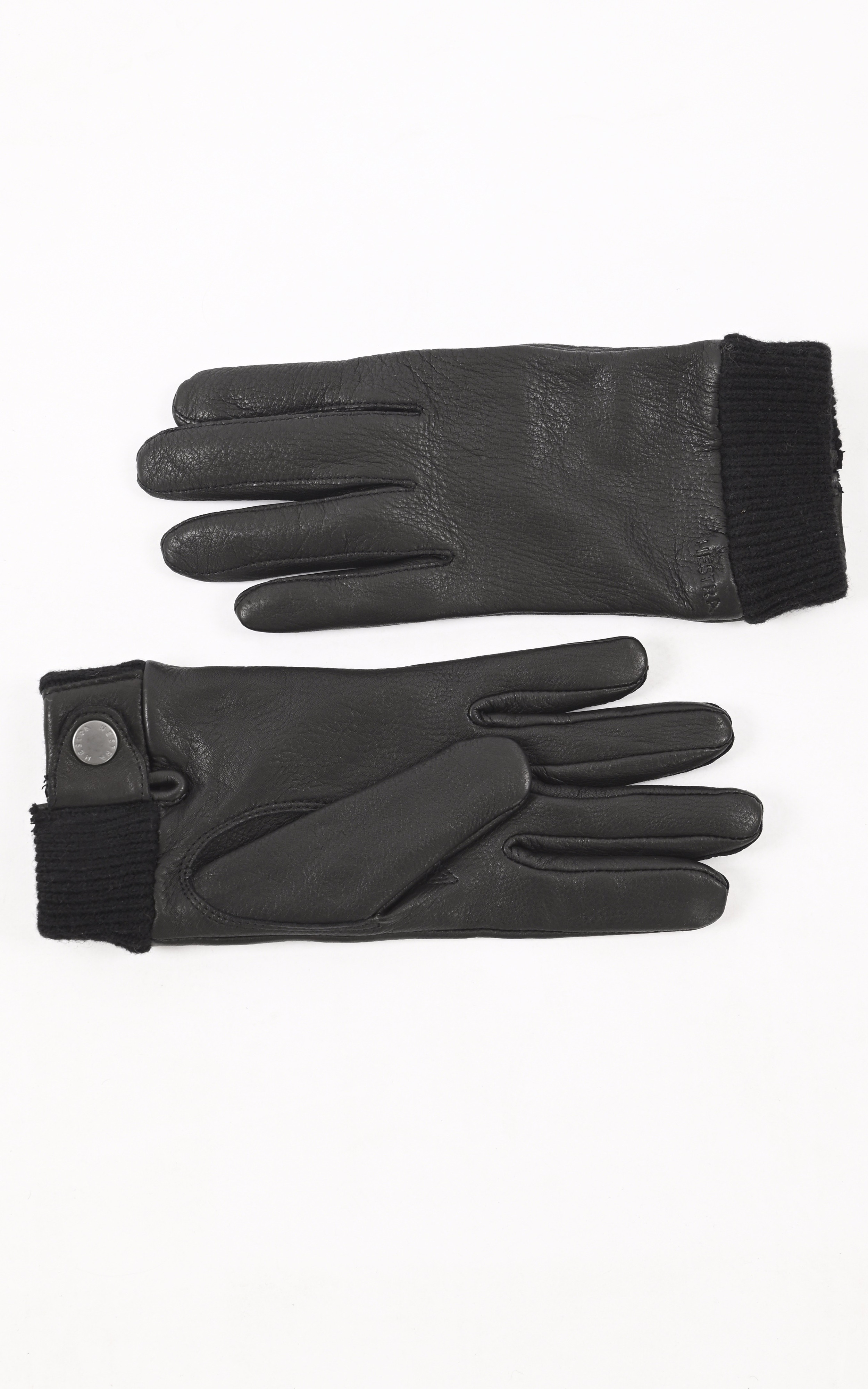 Gants en cuir de cerf noir Hestra