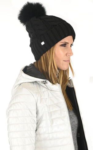 Bonnet Amalie en laine noir