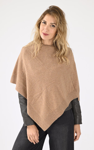 Poncho cachemire beige