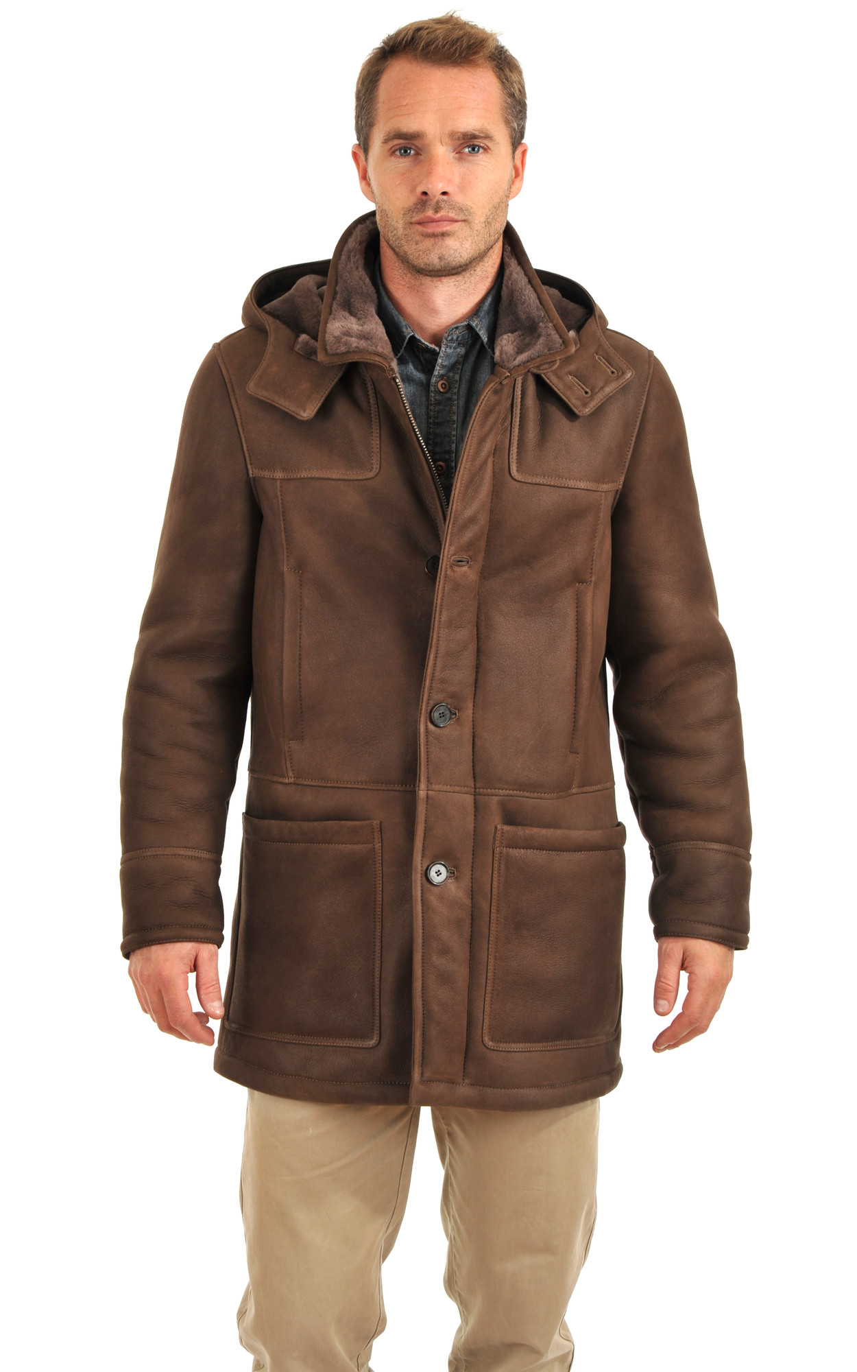 Veste en cuir outlet homme grande taille