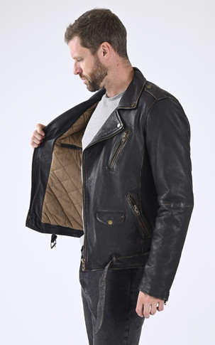 Blouson style vintage Rocker noir