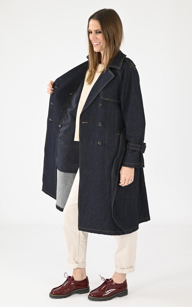 Trench en jean Mushu bleu Oakwood