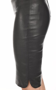 Jupe crayon agneau stretch noir La Canadienne La Canadienne Robes jupes Cuir Noir