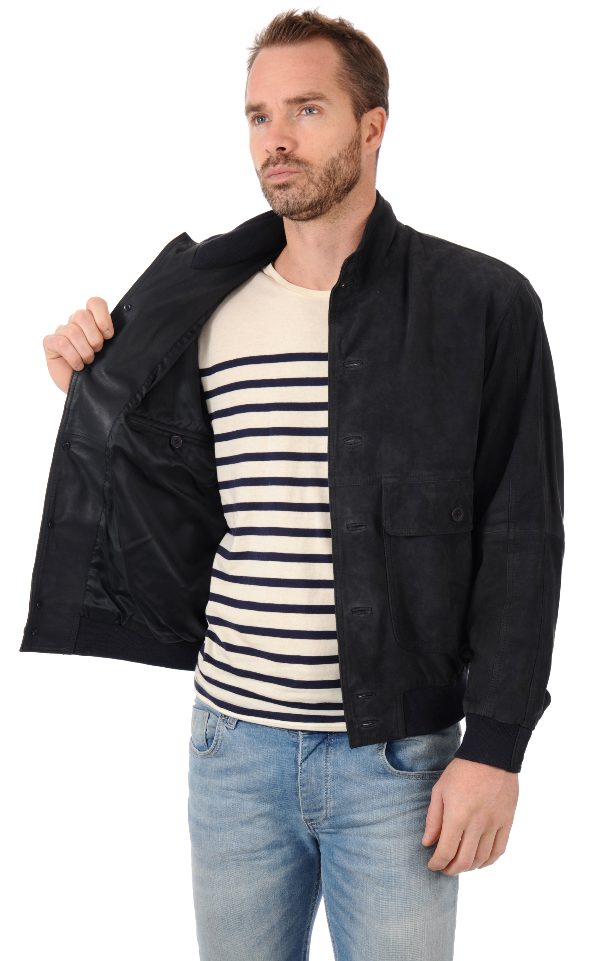 Blouson Aspect Daim Marine Smarty