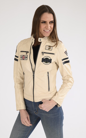 Blouson motard Walkora blanc