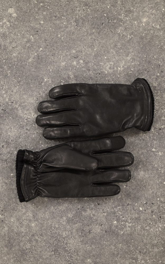 Gants cuir homme noir Hestra