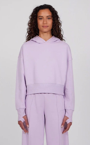 Sweat capuche coton Arlette violet