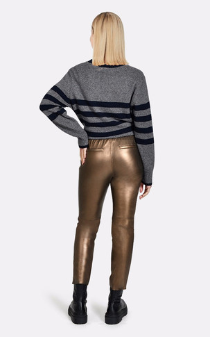 Pantalon jogpant cuir gold