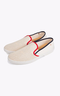 Mocassins en toile coton ecru Rivieras La Canadienne Chaussures Textile Ecru