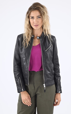 Blouson LCWMOTOR cuir Black