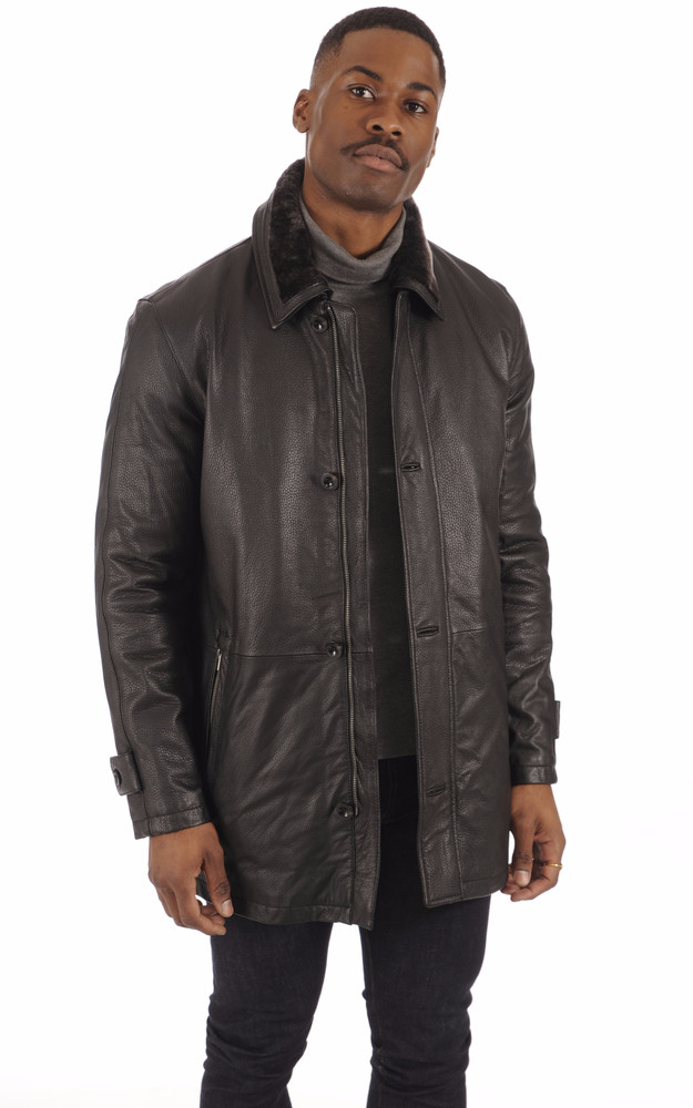 Surveste Chaude Cuir Grainé Noir Smarty