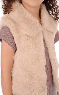 Gilet peau de lapin hot sale