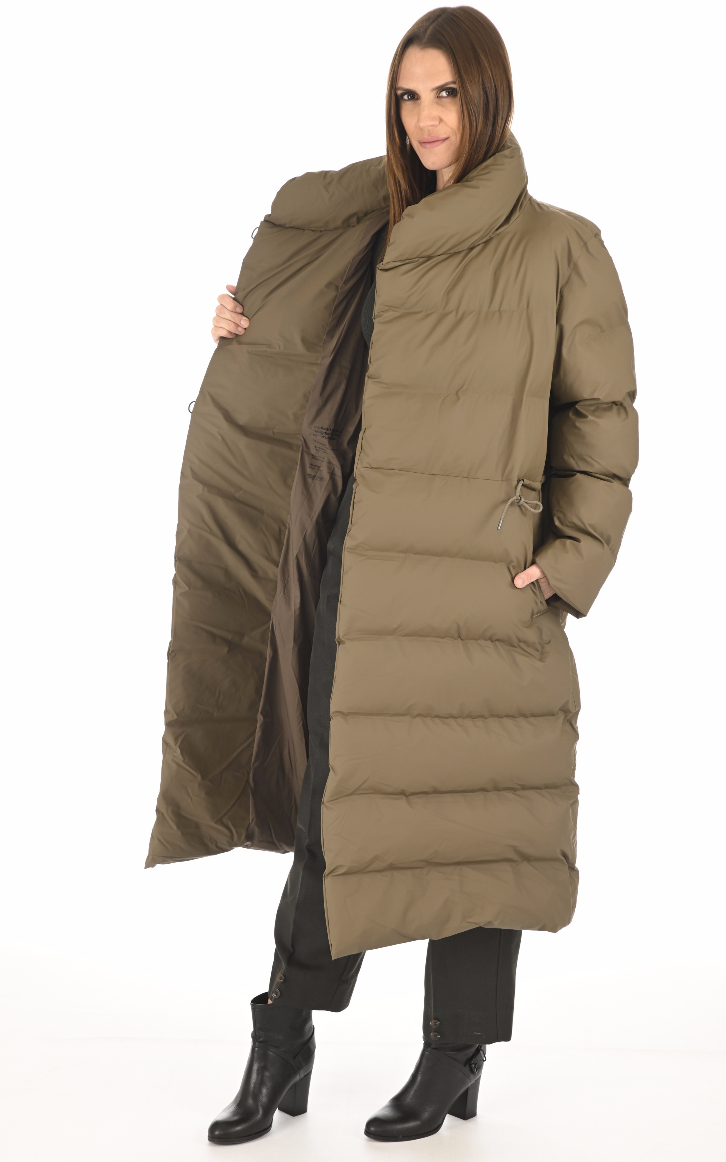 Long puffer jacket 15170 Wood Rains