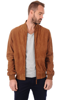 Blouson Cuir Velours New Mario Cognac