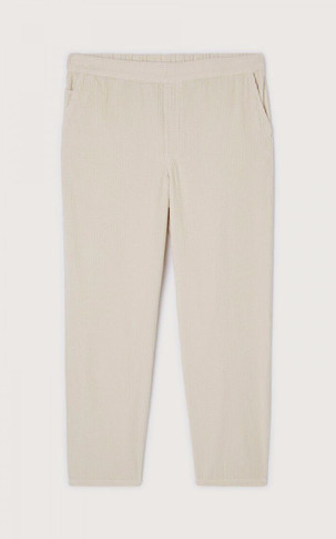 Pantalon velours cotelé beige