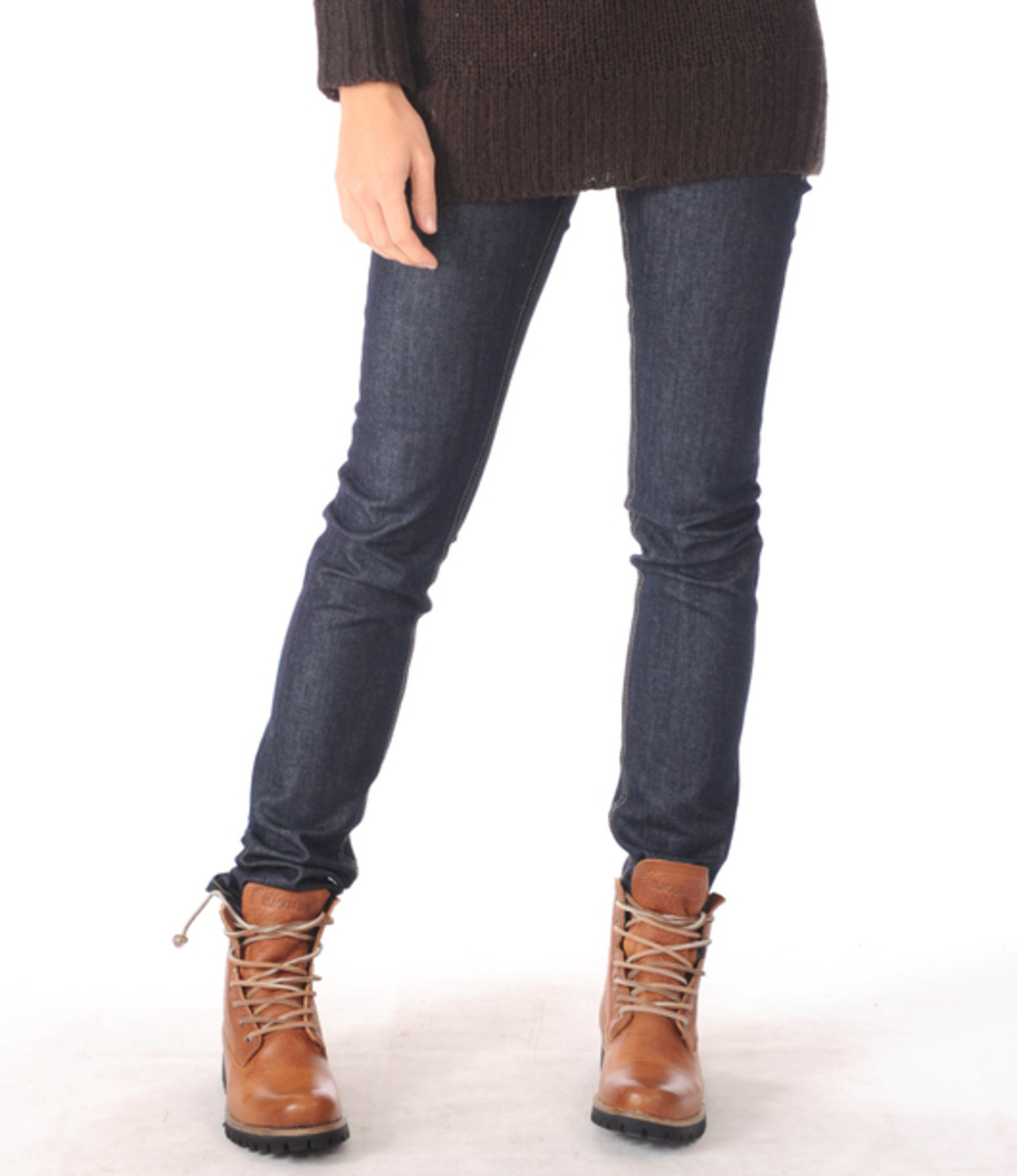 low boots cognac femme