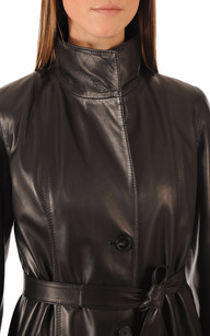 Manteau Long Cuir Femme Noir La Canadienne La Canadienne Manteau Long Cuir Femme Noir La Canadienne La Canadienne