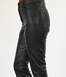 Pantalon & Short La Canadienne  Pantalon Cuir Stretch Noir Femme Noir Femme  « Casseusedenoix