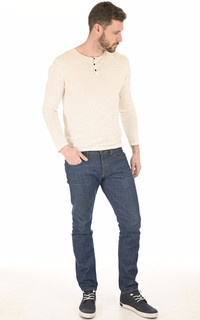 Baskets BM19 en cuir bleu