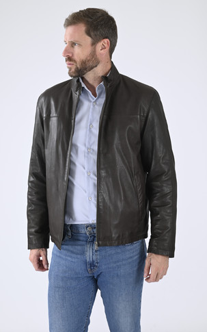 Blouson confort agneau marron