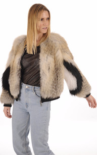 Veste fourrure renard cheap femme