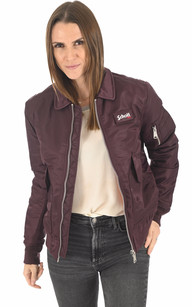 Bomber 210100RS bordeaux Schott La Canadienne Blousons Textile Bordeaux