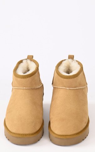 Bottines mouton camel