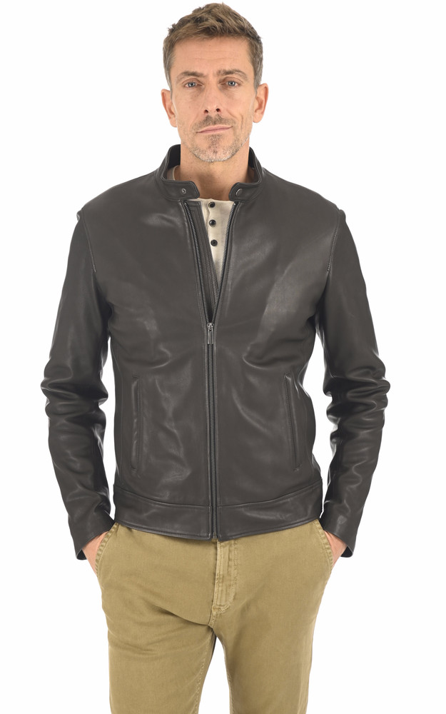 Blouson chic agneau noir La Canadienne