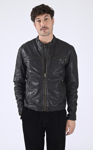 Blouson agneau Akronima noir