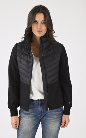 Veste bi-matière Annick noire