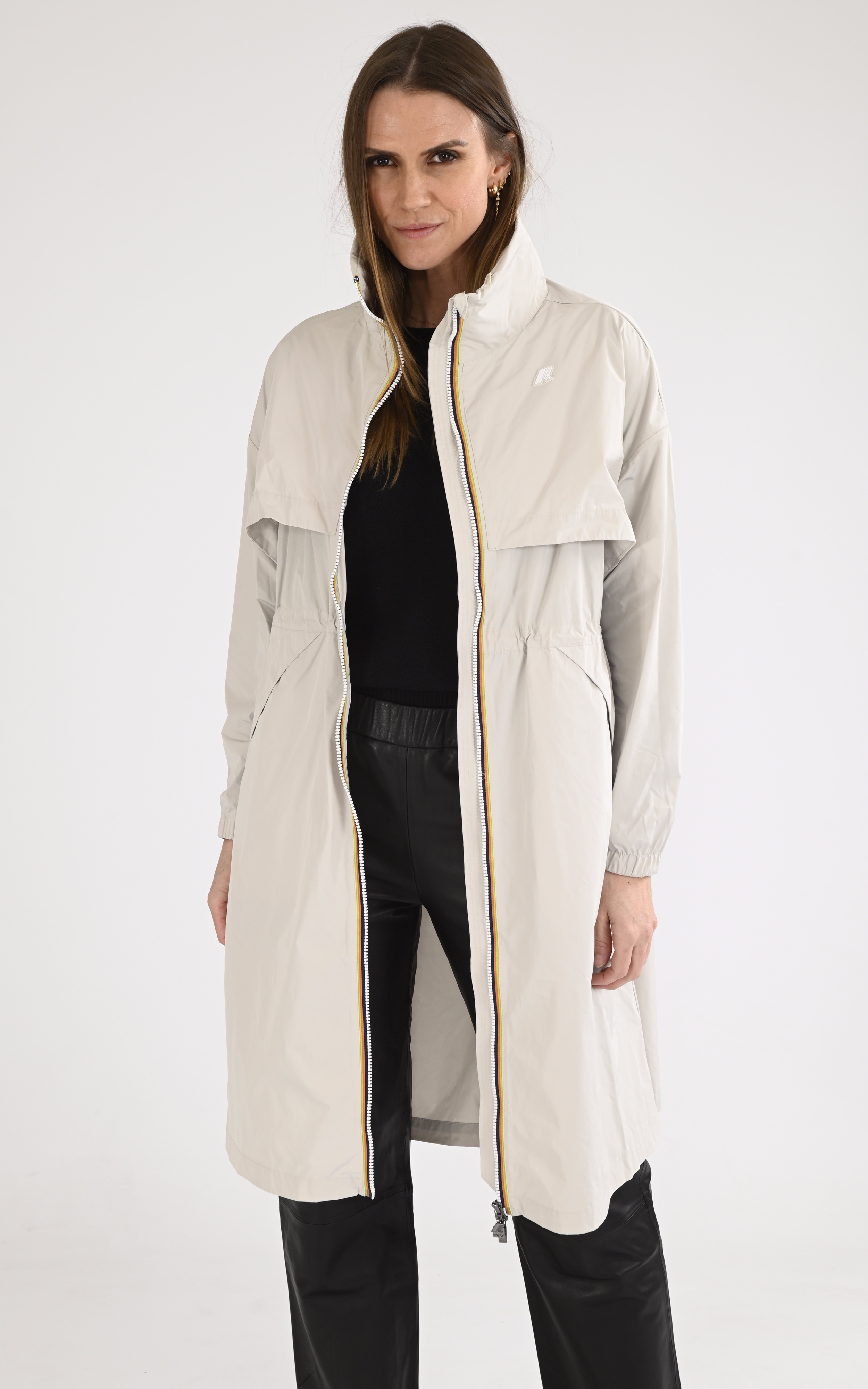 Coupe-vent long Aube beige K-Way