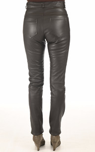 Pantalon en cuir femme taille cheap haute