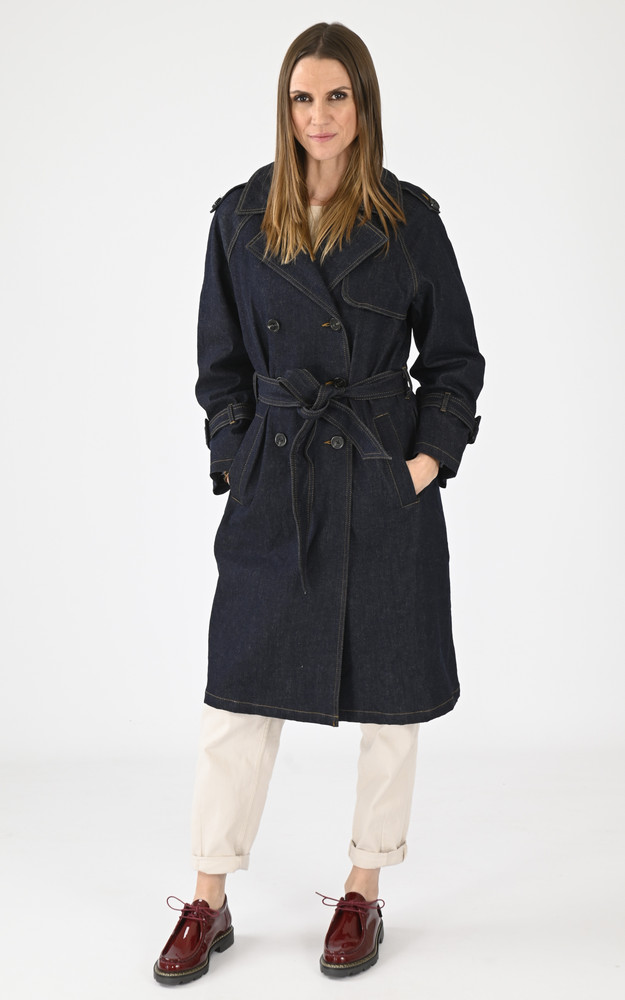 Trench en jean Mushu bleu Oakwood
