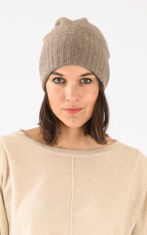Bonnet cachemire taupe