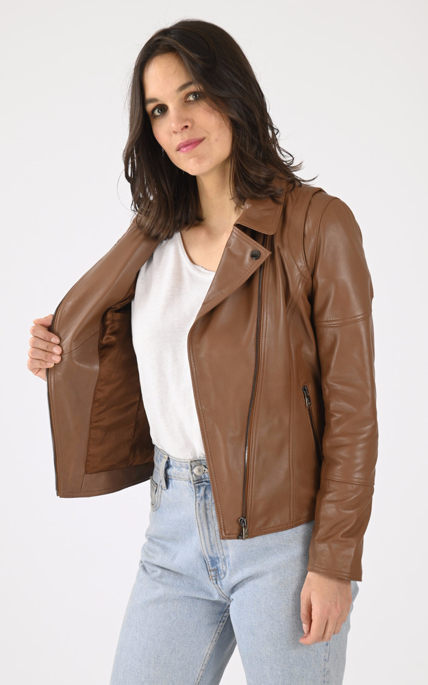 Blouson agneau cognac Giorgio & Mario