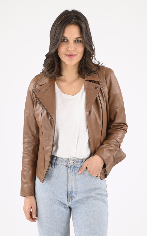 Blouson agneau cognac Giorgio & Mario