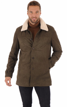 Veste agneau velours kaki homme Veste agneau velours kaki homme