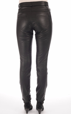 Pantalon Jean cuir stretch noir