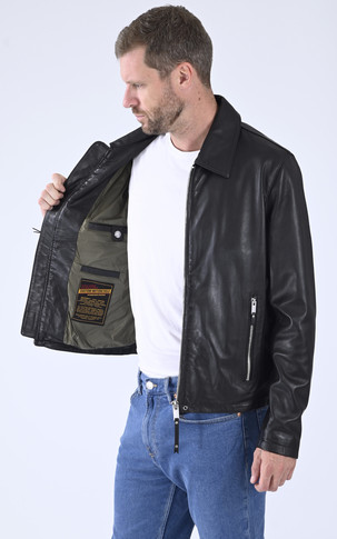 Blouson agneau Simer noir