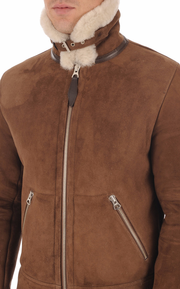 Blouson Velours Lcb100s marron Schott